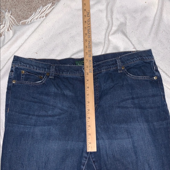 Lauren, Ralph Lauren Classic Blue Jeans 18w mid rise, straight leg, dark blue - Picture 5 of 9